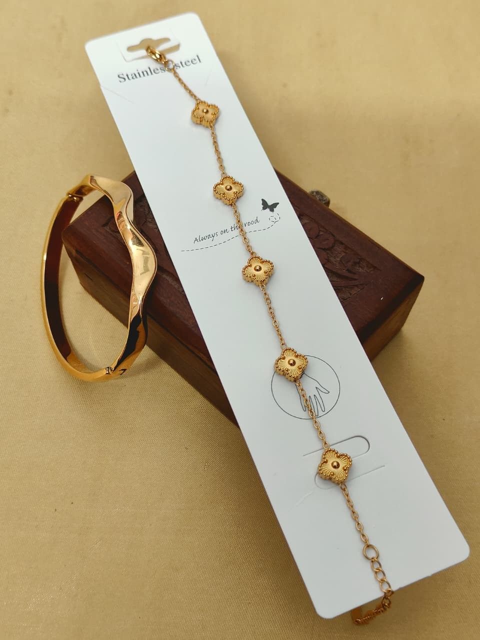 Beautiful Premium Quality Anti Tarnish 2 PC's Bracelets Combo....