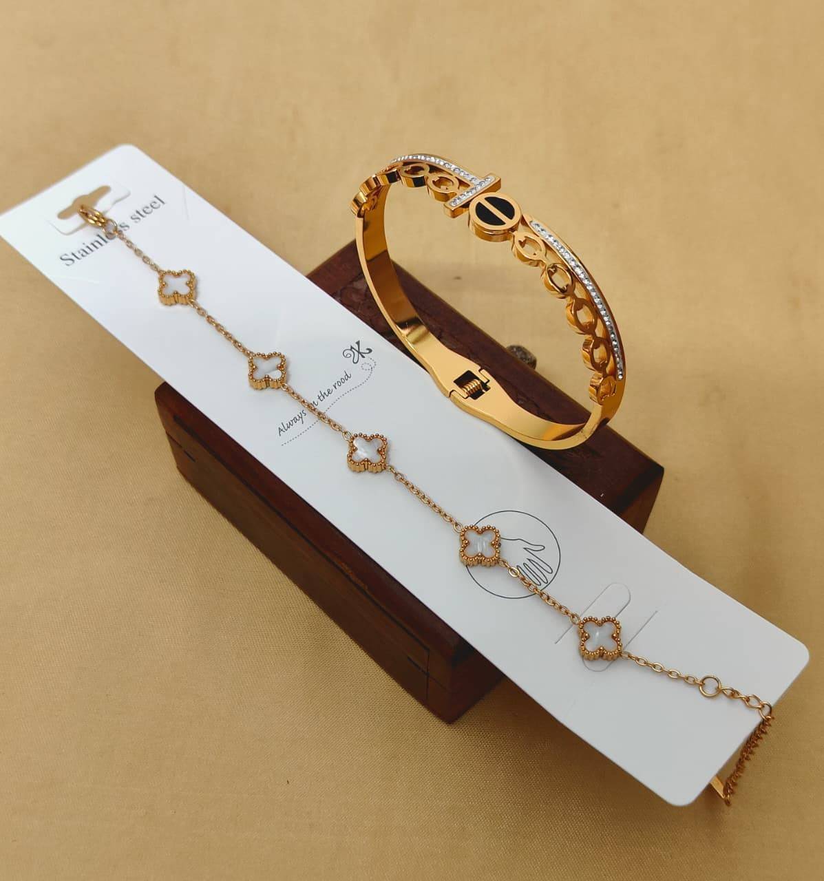 Beautiful Premium Quality Anti Tarnish 2 PC's Bracelets Combo....