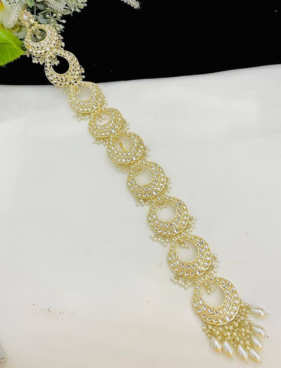 Beautiful Premium Quality Mehndi Polish Kundan Hair Chotti Original Pieces…..