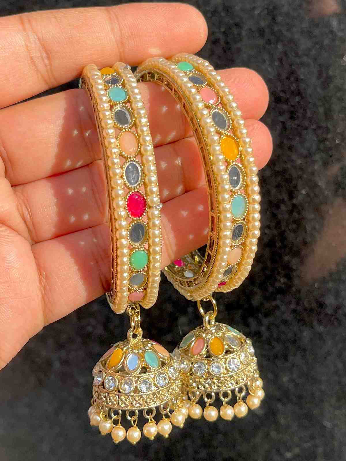 Beautiful Premium Quality Mehndi Polish Latkan Bangles…. Size 2/4 2/6 2/8 2/10