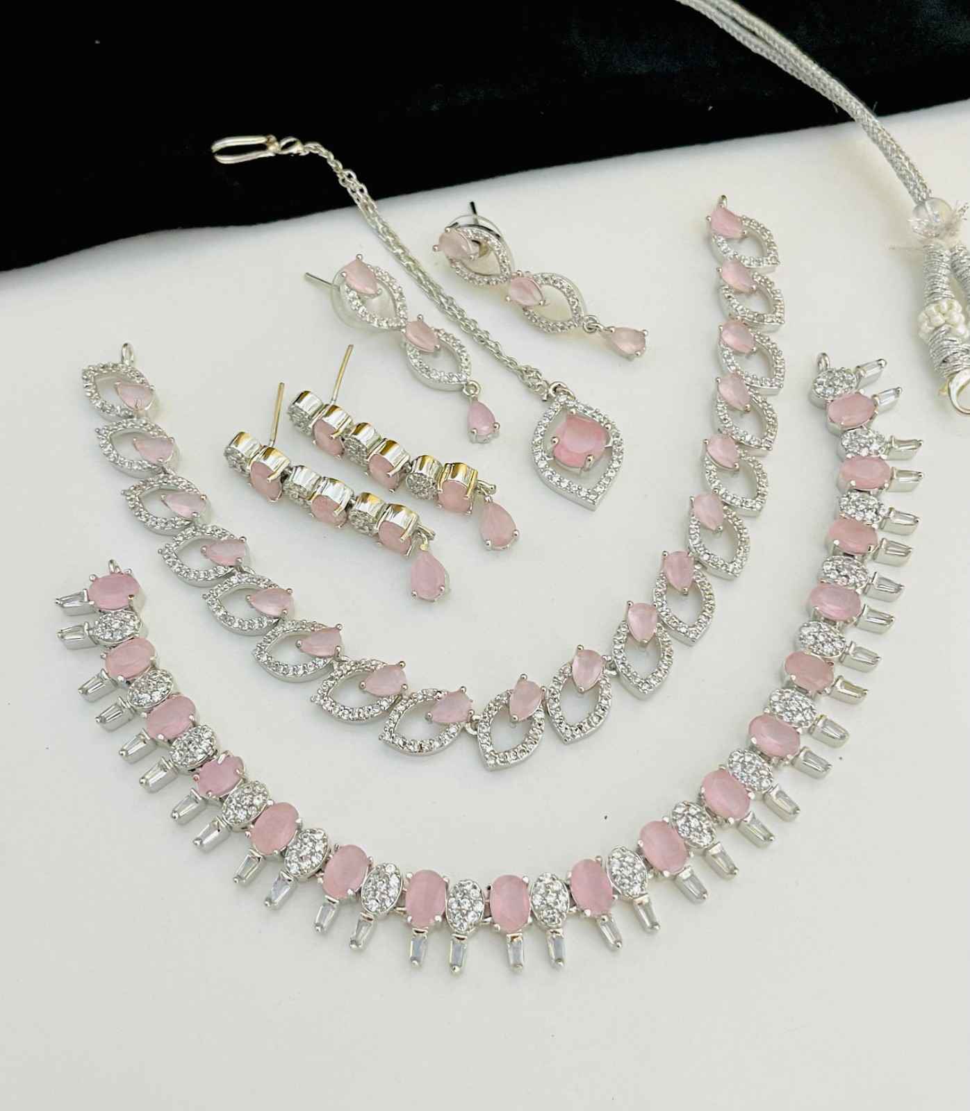 Beautiful Premium Quality American Diamond 2 Pc’s Necklace Combo Sets.... Offer Price