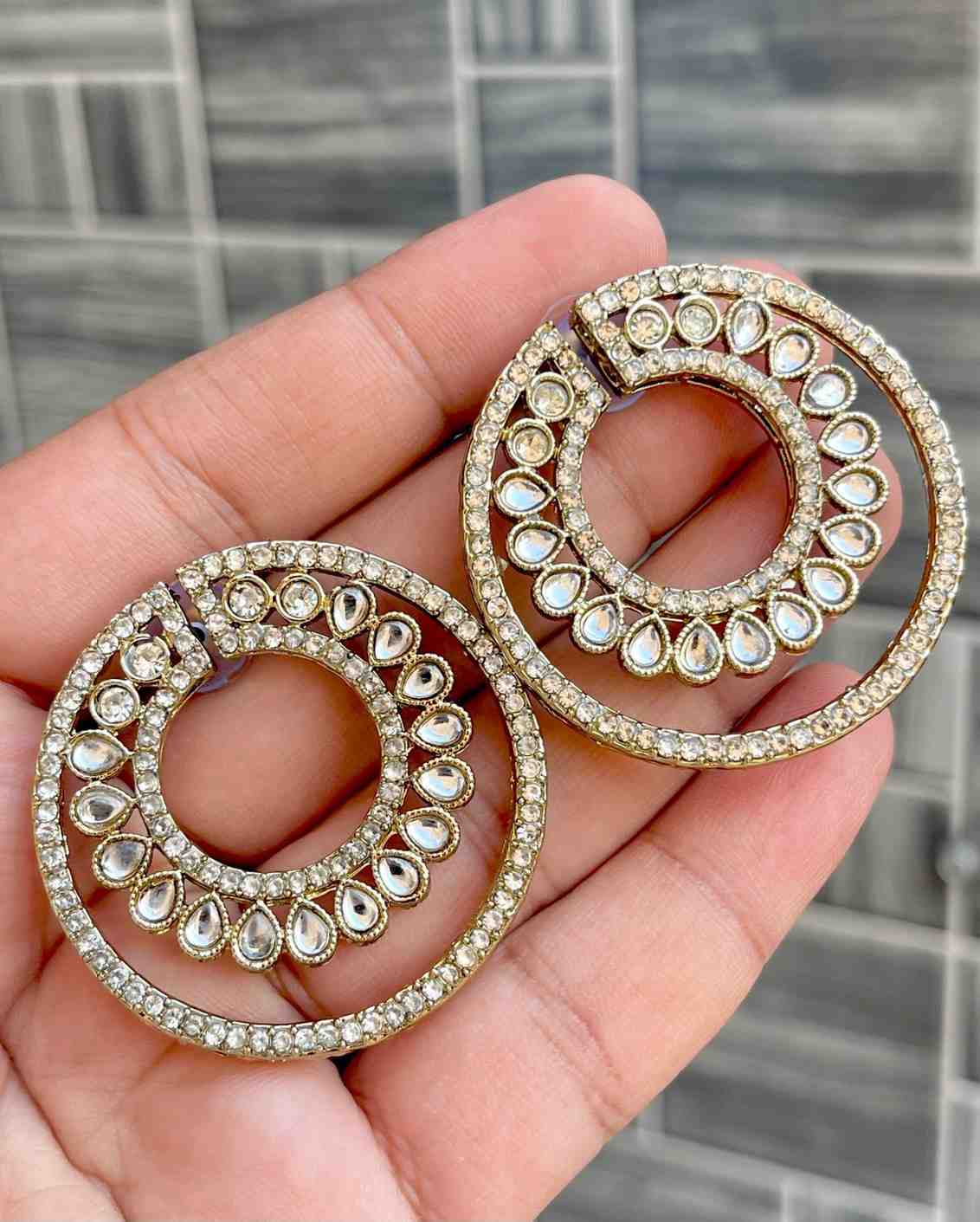 Beautiful Premium Quality Kundan  Work Earrings....