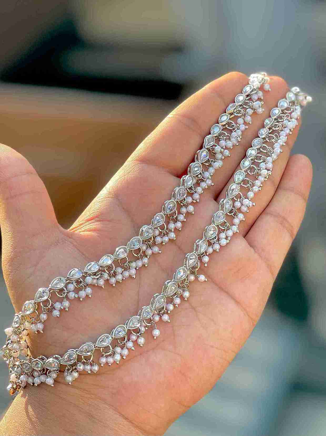 Reverse Ad Stone Work Payal