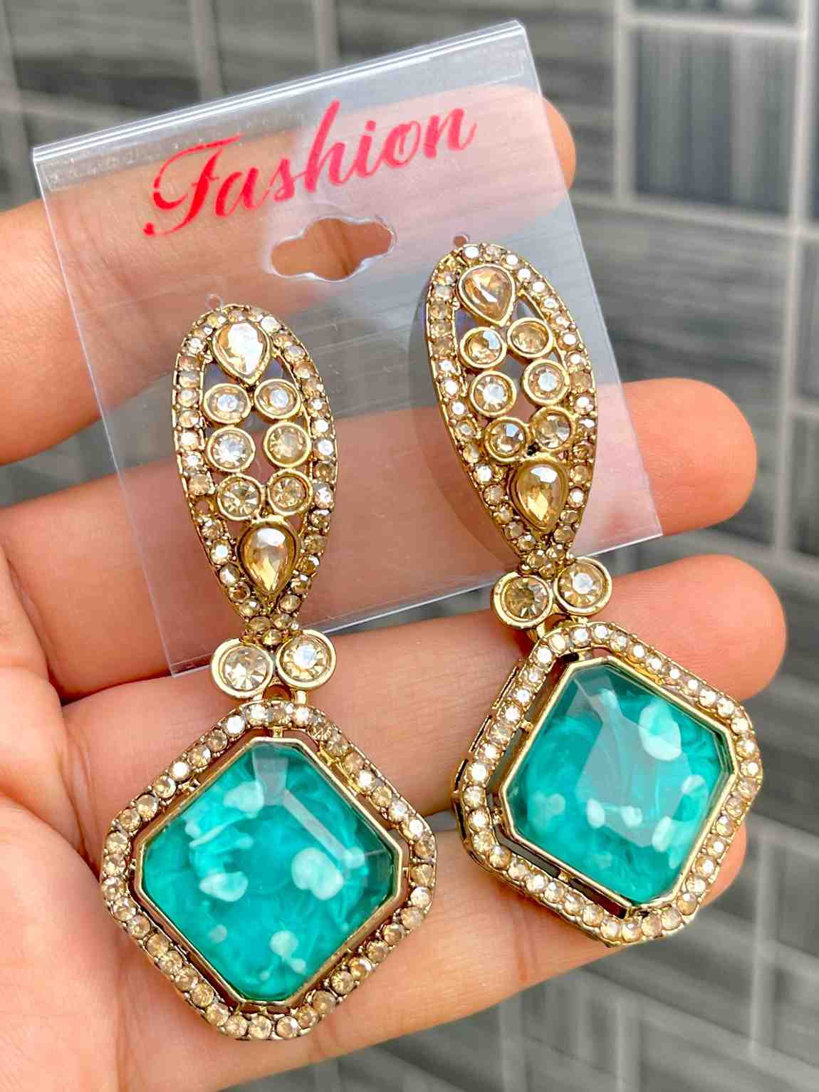 Mop Stone Bollywood Earrings