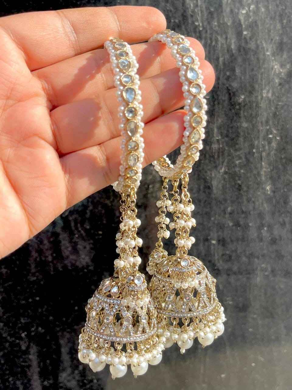 Reverse Ad Stone Work Latkan Bangle