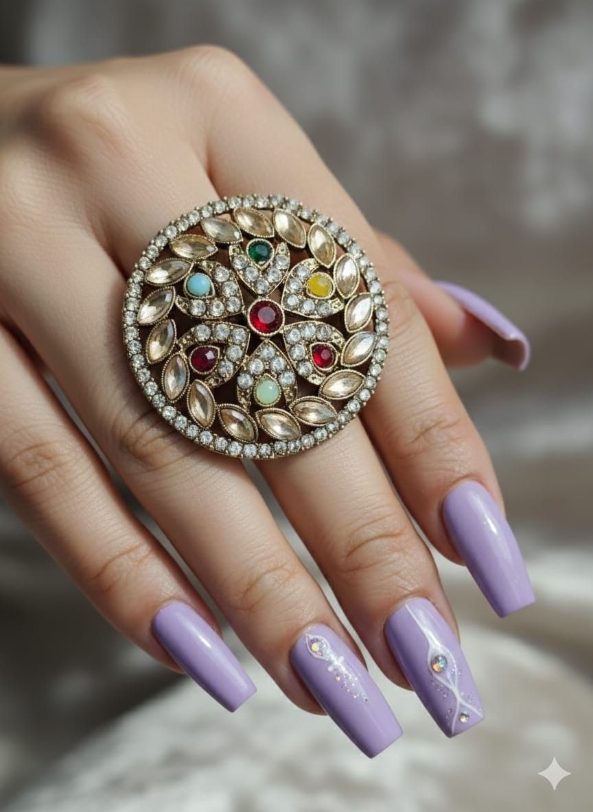 Adjustable Pakistani Work Mirror Rings